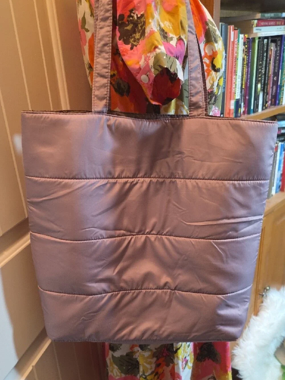 Nordstrom Quilted Tote Bag in Light Lavender - Picture 3 of 7